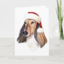Search for afghan hound christmas cards Santa