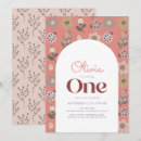 Search for ladybug 1st birthday invitations Girl