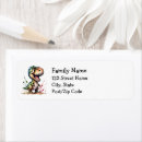 Search for cartoon dinosaur return address labels Cute