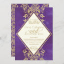 Search for royal purple gold wedding invitations Vintage