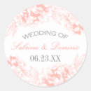 Search for coral and grey wedding stickers Elegant
