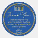Search for blue and gold graduation stickers Thank you