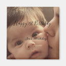Search for first birthday magnets Calligraphy typography elegant
