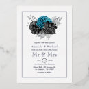 Search for teal and grey wedding invitations Floral