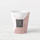 Search for faux rose gold glitter mugs Marble