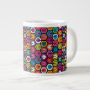 Search for hexagon pattern mugs Black