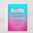 Search for pink pool party invitations Beach