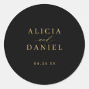 Search for black and gold wedding stickers Minimalist