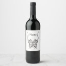 Search for butterfly wine labels Illustration