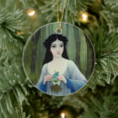 Search for lady in a christmas tree decorations Fantasy