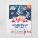 Search for outer space birthday invitations Universe