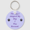 Search for rescued dog key rings Adopt