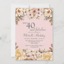 Search for pink champagne birthday invitations Floral