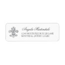 Search for fleur de lis return address labels French symbol