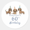 Search for birthday dachshund stickers Watercolor