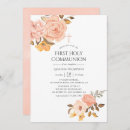 Search for pink first communion invitations Rose