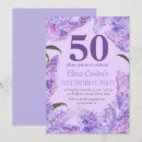 Search for purple flower birthday invitations Feminine