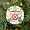 Search for green card christmas tree decorations Red