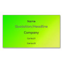 Search for fluorescent business cards Green