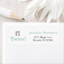 Search for twin return address labels Baby shower