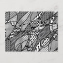 Search for black and white patterns postcards Floral