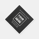 Search for branded napkins Black and white