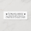 Search for mini invitations Registry