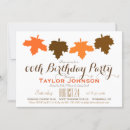 Search for autumn leaves the birthday invitations Adult