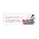 Search for flowering trees return address labels Pink