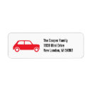 Search for automobile return address labels Red