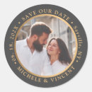 Search for black gold save the date stickers Classic