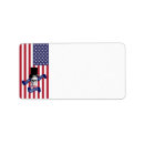 Search for americana return address labels Red white and blue