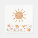 Search for you are my sunshine napkins Girl first birthday