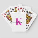 Search for initials playing cards Elegant