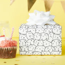 Search for white cat wrapping paper Illustration