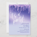 Search for purple glitter invitations Modern