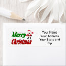 Search for cute santa claus return address labels Merry