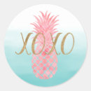 Search for watercolor pineapple stickers Gold
