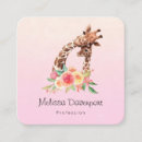 Search for giraffe business cards Watercolor