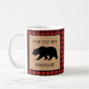 Search for red bear mugs Buffalo plaid