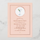 Search for martini hens party invitations Pink