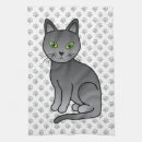 Search for russian tea towels Russian blue cat