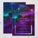 Search for silver moon invitations Midnight sky