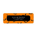 Search for orange and black return address labels Bats