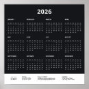 Search for black and white calendar posters Year at a glance