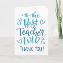 Search for best teacher ever cards Typography