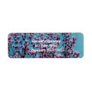 Search for magnolia blossoms return address labels Pink