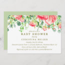 Search for watercolor flowers baby shower invitations Rustic
