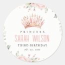 Search for pink princess crown stickers Watercolor