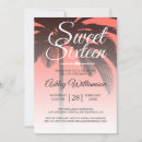 Search for coral sweet 16 invitations Elegant